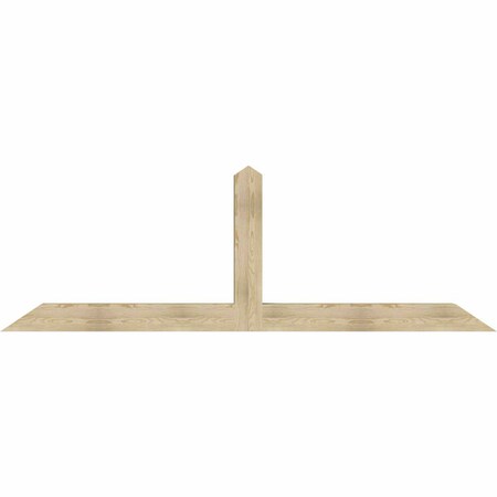 Ekena Millwork Portland Rough Sawn Timber Gable Bracket, Douglas Fir, 108"W x 36"H x 6"D x 6"F, 8/12 Pitch GBW108X36X0606POR00RDF